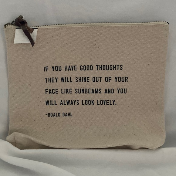 Sugarboo & Co Canvas Zip Makeup Travel  Bag “pour yourself a drink” New … - Picture 1 of 10